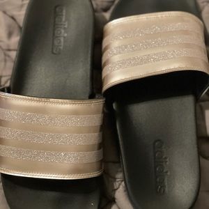 Women’s Adidas adilette cf rose gold slides